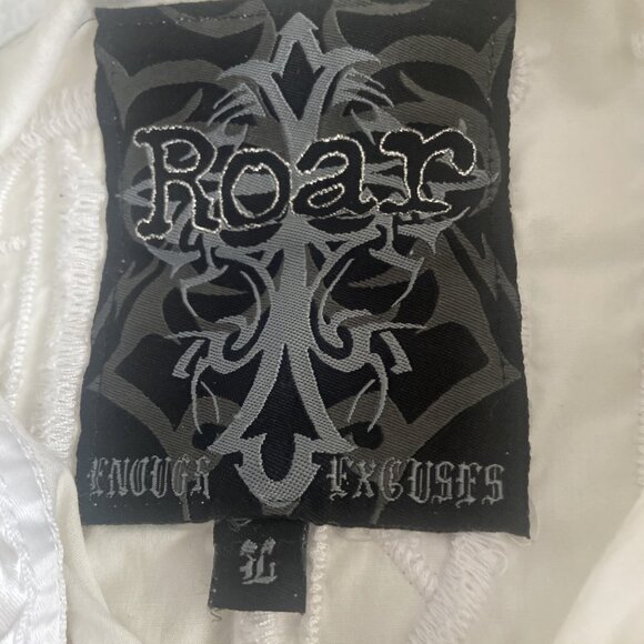 Roar Shirt Men's L Button Long Sleeve Embroidered Pearl Snap Empire Phoenix - Picture 3 of 8